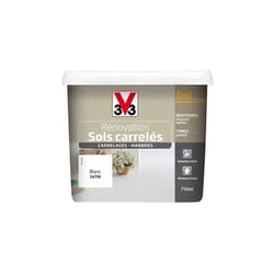 Peinture V33 Rénovation Sols Carrelés (Carrelages - Marbres) 2 en 1 Satin Blanc 0,75 l