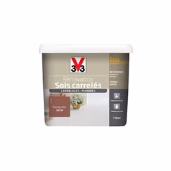 La peinture V33 Rénovation Sols Carrelés (Carrelages - Marbres) est une peinture 2 en 1 (sans couche - direct sur support). E ...