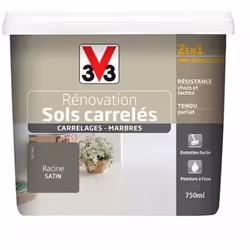 La peinture V33 Rénovation Sols Carrelés (Carrelages - Marbres) est une peinture 2 en 1 (sans couche - direct sur support). E ...