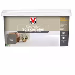 La peinture V33 Rénovation Sols Carrelés (Carrelages - Marbres) est une peinture 2 en 1 (sans couche - direct sur support). E ...