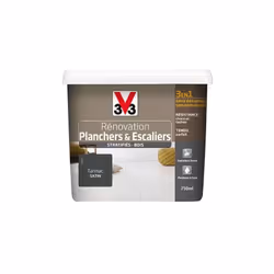 La Peinture V33 Rénovation Planchers & Escaliers (Stratifiés-Bois) est une peinture 3 en 1 (-sans décapage - sans couche - di ...