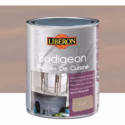 Le Badigeon (Boisine) Meubles de cuisine LIBERON Praliné est un vernis teinté laissant le veinage du bois apparent. Spécialem ...