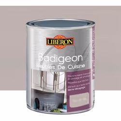 Le Badigeon (Boisine) Meubles de cuisine LIBERON Fleur de sel est un vernis teinté laissant le veinage du bois apparent. Spéc ...