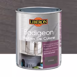 Le Badigeon (Boisine) Meubles de cuisine LIBERON Ardoise est un vernis teinté laissant le veinage du bois apparent. Spécialem ...