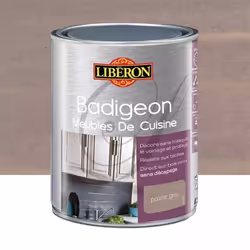 Le Badigeon (Boisine) Meubles de cuisine LIBERON Poivre gris est un vernis teinté laissant le veinage du bois apparent. Spéci ...