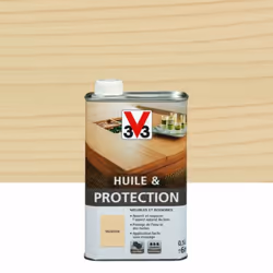 L'huile et protection V33 est un produit 3 en 1 qui protège, nourrit et respecte l'aspect du bois. Tendance, elle existe en d ...