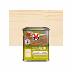 Nom du produit : Vernis Couleur : Incolore Capacité (en l) : 0.25 Aspect : Satiné Destination : Toutes pièces (hors cuisine e ...