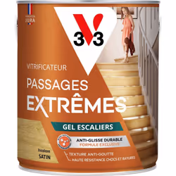PASSAGES EXTRÊMES ® GEL ESCALIER est un vitrificateur de très haute qualité associant une résine hautes performances et des b ...
