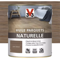 A base d'huile naturelle de Tung, sélectionnée pour son excellente résistance et sa dureté, l'Huile parquets naturelle V3 ...