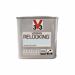 V33 Vernis Relooking s'applique sur tous types de supports à rafraîchir ou à customiser. Recommandé pour la décoration des me ...