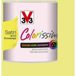 Peinture Multi-Supports V33 Colorissim Satin - Vert printemps n°57 0,5 l