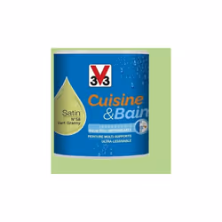 La Peinture Cuisine & Bain V33 est une peinture multi-supports (murs, boiseries et radiateurs). Cette peinture cuisines et ba ...