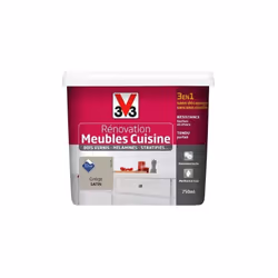 Peinture V33 Rénovation Meubles Cuisine est une peinture acrylique qui s'applique sans sous-couche sur les meubles intégrés e ...