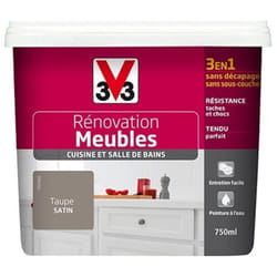 Rénovation Meubles Cuisine (Bois vernis-Mélaminés-Stratifiés) Satin Taupe 0,75 l - V33