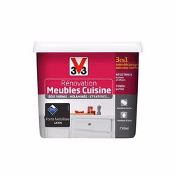Peinture Fonte Métalisée Satin Meuble et Cuisine V33 750mL Gris 0000000