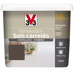 Peinture V33 Rénovation Sols Carrelés (Carrelages - Marbres) 2 en 1 Satin 2L Taupe irisé 0,75 l