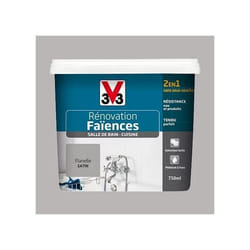 Peinture Flanelle Satin Rénovation Faïence V33 750mL Gris 0000000