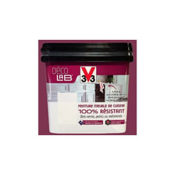 Déco lab Peinture Meuble de cuisine 100% V33 Résistant Aubergine 0,75 l