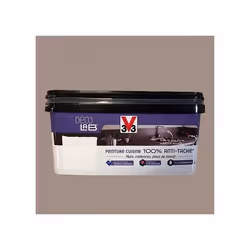 V33 Déco LAB Peinture Cuisine 100% Anti-Tâche Humus 2 L