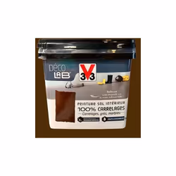 La gamme Déco LAB Peinture Sol Intérieur 100% Carrelages de la marque V33 est une peinture desrtinée aux sols intérieurs carr ...