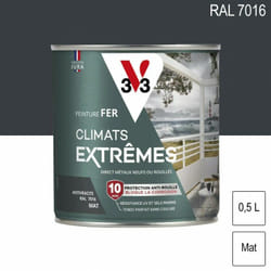 Peinture fer extérieur Climats extrêmes® V33 anthracite mat 0.5 l