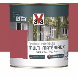 La Peinture Extérieure Multi-Matériaux V33 Déco LAB Hibiscus Satin est une peinture extérieure multi-supports qui s'applique  ...