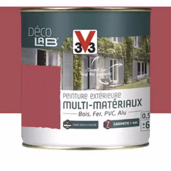 La Peinture Extérieure Multi-Matériaux V33 Déco LAB Hibiscus Satin est une peinture extérieure multi-supports qui s'applique  ...