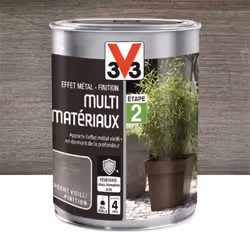 La Peinture Extérieure Effet Métal Finition V33 Argent vieilli s'applique en superposition des produits Effet Métal Préparati ...