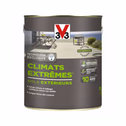 Peinture sols extérieurs Climat Extrême satin V33. Elle est idéale pour les bétons et dallages extérieurs, même non abrités.  ...