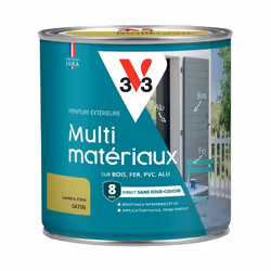 La peinture Extérieure Multi-matériaux V33 vous permet d’utiliser une seule peinture pour tout ! Polyvalente et performante,  ...