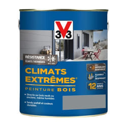 Peinture bois extérieur Climats Extrêmes RAL 7045 Gris galet satin 2L V33