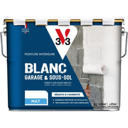 Peinture intérieure Garage et sous-sol V33 Blanc Mat 5L