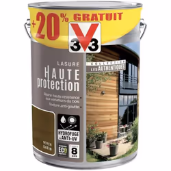 Envie de sublimer vos boiseries tout en les protégeant des agressions ? La Lasure Haute Protection V33 Les Authentiques Noyer ...
