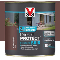 Peinture Bois V33 Direct Protect Rouge ombré 0,5 L