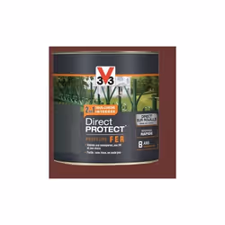 V33 Peinture Direct Protect Fer est une peinture à base de résine alkyde uréthane et d'agents anticorrosion qui stoppe la rou ...