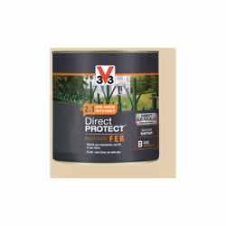 V33 Peinture Direct Protect Fer est une peinture à base de résine alkyde uréthane et d'agents anticorrosion qui stoppe la rou ...