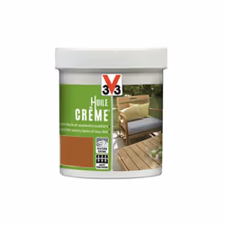 Huile Crème V33 permet un entretien facile et rapide des mobiliers e est compaible avec toutes huiles et tous bois. Aspect ma ...