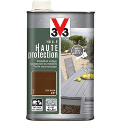 Huile bois extérieur Haute Protection Opaque V33 Teck Brun 1L