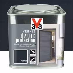 Le Vernis Haute protection V33 Gris Anthracite Brillant est un vernis permettant d'embellir vos menuiseries extérieures grâce ...