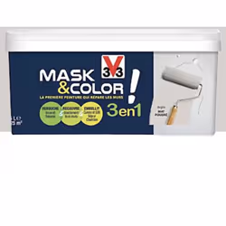Rénovez, réparez, rafraichissez ou re-décorez tous les murs de la maison avec un seul produit. La Peinture 3 en 1 V33 Mask & ...