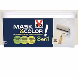 Rénovez, réparez, rafraichissez ou re-décorez tous les murs de la maison avec un seul produit. La Peinture 3 en 1 V33 Mask & ...