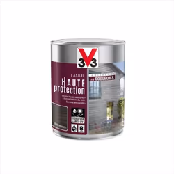 La Lasure Haute Protection Les Couleurs de V33 protège et embellit vos bois extérieurs grâce à sa large palette de couleurs m ...