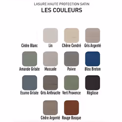 Lasure Haute Protection V33 - Muscade - 1L - Peinture Acrylique - Bois - Satiné