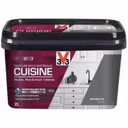 La peinture Multi-Matériaux Cuisine V33 Déco LAB Anthracite est une peinture haute performance pour moderniser votre cuisine: ...