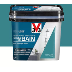 Peinture Multi-Matériaux Salle de bain V33 Deco Lab Bleu lagon 0,75 l