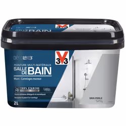 La Peinture Multi-matériaux Salle de bain 100% étanche V33 Déco LAB Gris perle est une peinture imperméable pour redonner vie ...