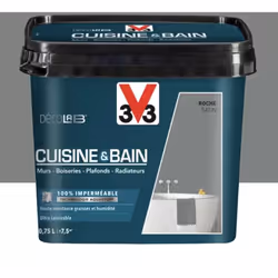 La Peinture 100% imperméable Cuisine & bain V33 DécoLAB Roche est spécialement conçue pour un usage intensif dans les pièces ...