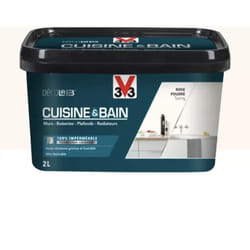 Peinture 100% imperméable Cuisine & bain V33 DécoLAB Rose poudré 2 l