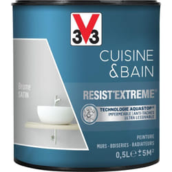 Peinture multi-supports monocouche Cuisine & Bain Resist'Extrême® V33 Brume satin 0,5L