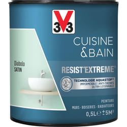Peinture multi-supports monocouche Cuisine & Bain Resist'Extrême® V33 Diabolo satin 0,5L